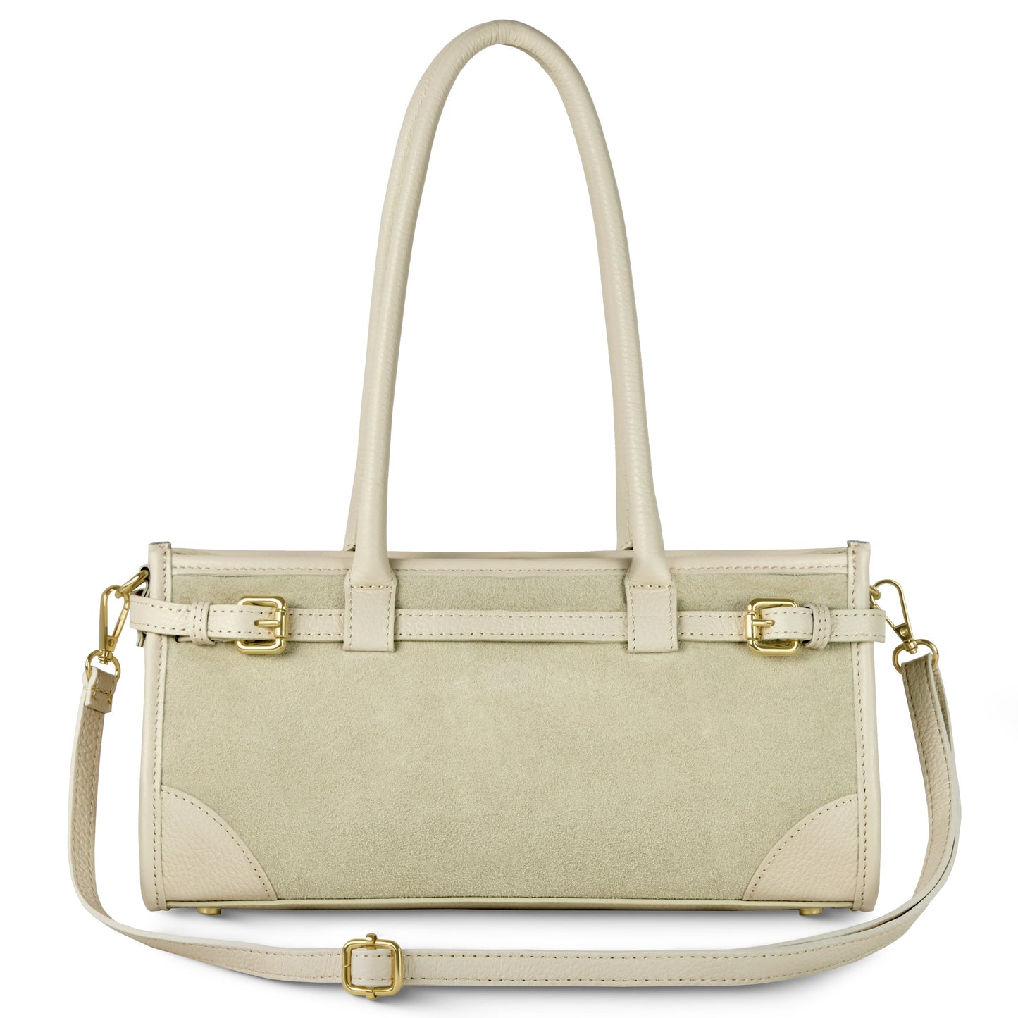 Italian Genuine Suede & Calf Leather Shoulder Bag 282615