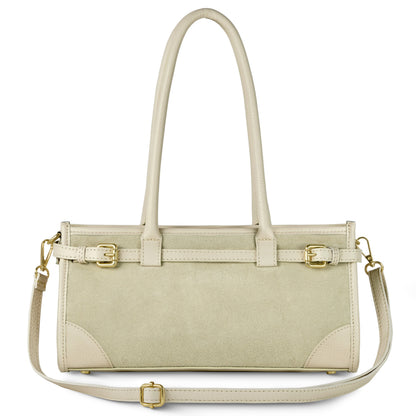 Italian Genuine Suede & Calf Leather Shoulder Bag 282615