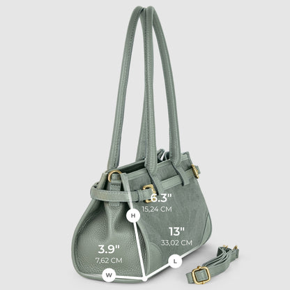 Italian Genuine Suede & Calf Leather Shoulder Bag 282615