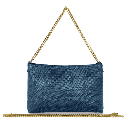 Italian Genuine Grid Suede Crossbody Bag 101315