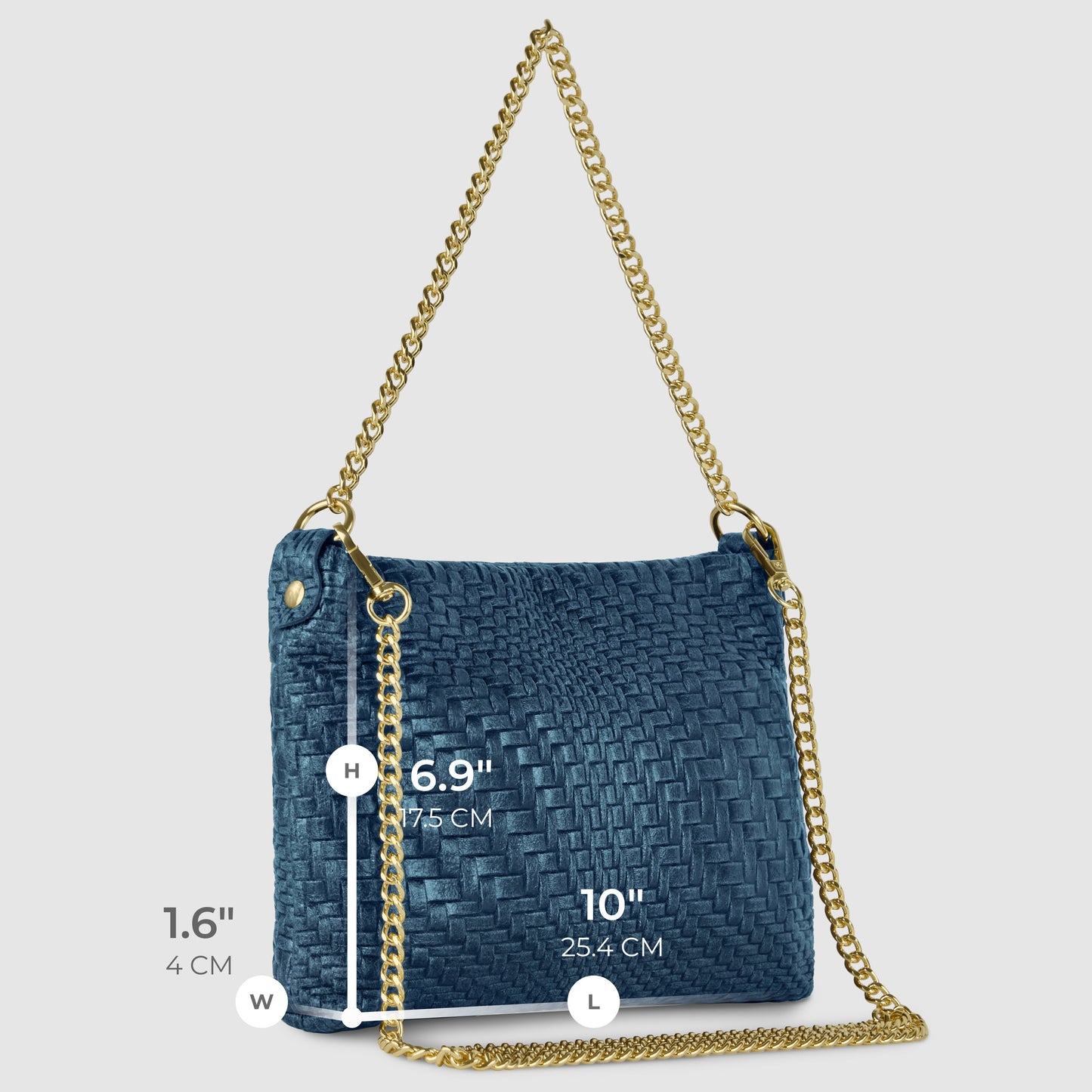 Italian Genuine Grid Suede Crossbody Bag 101315