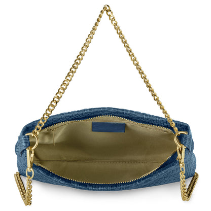 Italian Genuine Grid Suede Crossbody Bag 101315