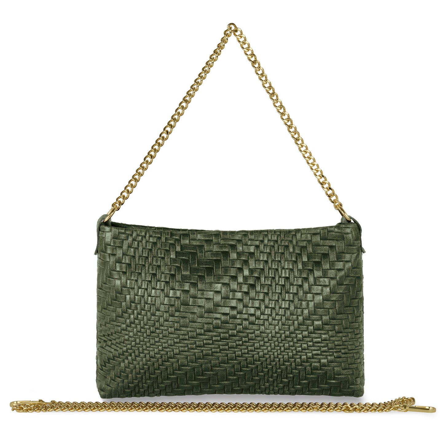 Italian Genuine Grid Suede Crossbody Bag 101315