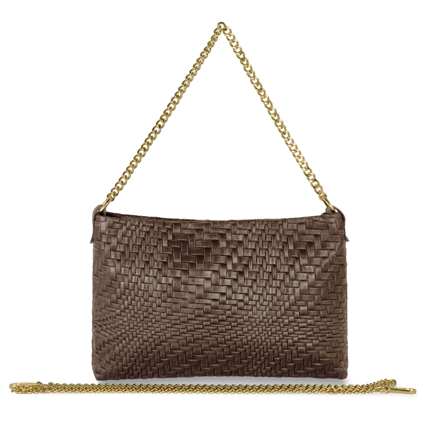 Italian Genuine Grid Suede Crossbody Bag 101315