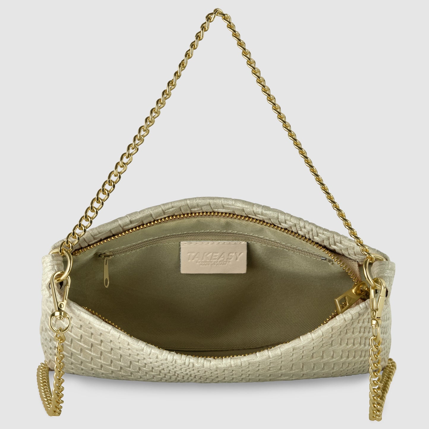 Italian Genuine Grid Suede Crossbody Bag 101315