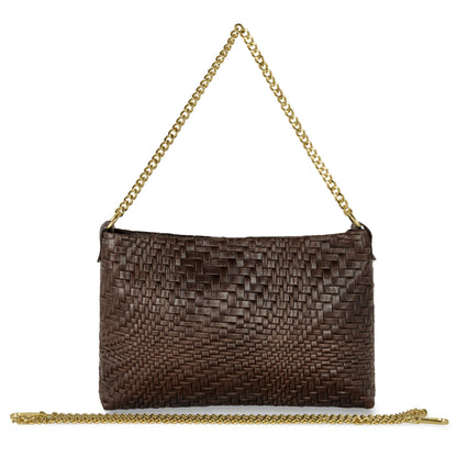 Italian Genuine Grid Suede Crossbody Bag 101315