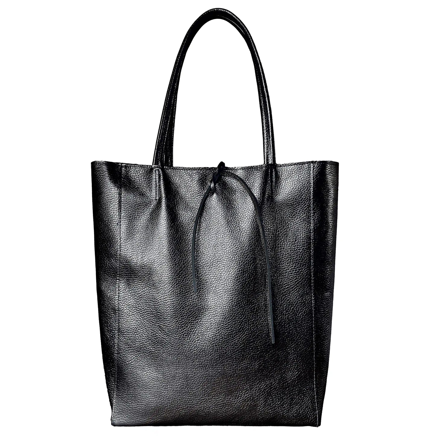 Italian Genuine Metallic Calf Leather Tote Bag 201718