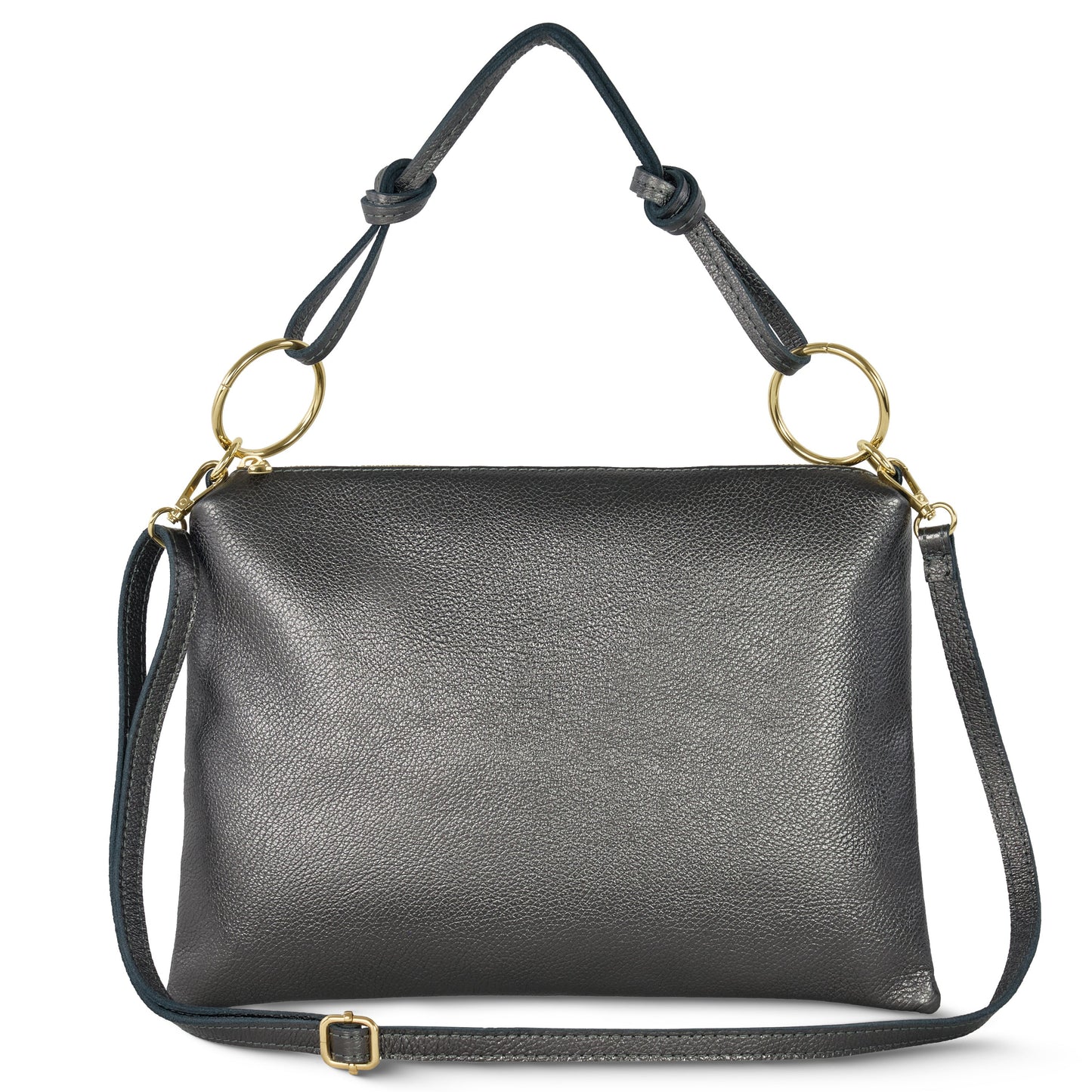 Italian Genuine Metallic Calf Leather Shoulder Bag 171551