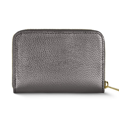Italian Genuine Metallic Calf Leather Wallet 650988