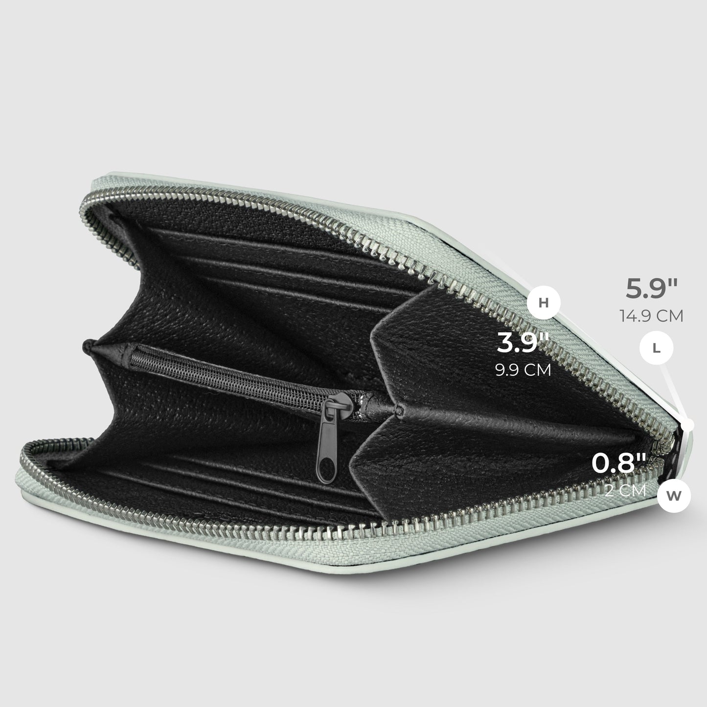 Italian Genuine Metallic Calf Leather Wallet 650988
