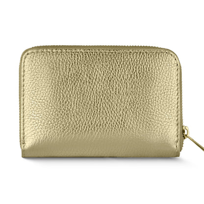 Italian Genuine Metallic Calf Leather Wallet 650988