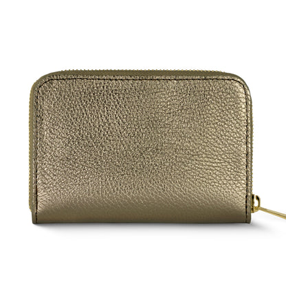 Italian Genuine Metallic Calf Leather Wallet 650988
