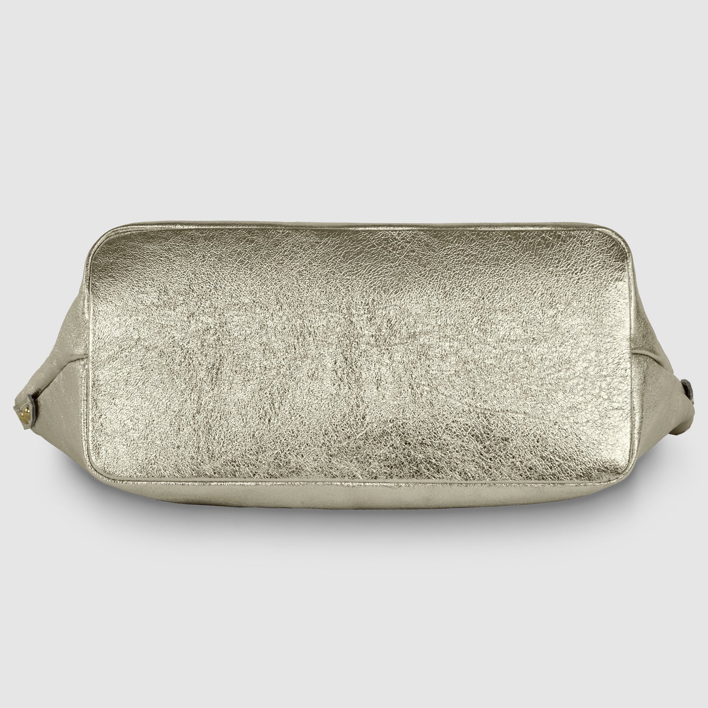 Italian Genuine Metallic Suede Top-Handle Bag 112334