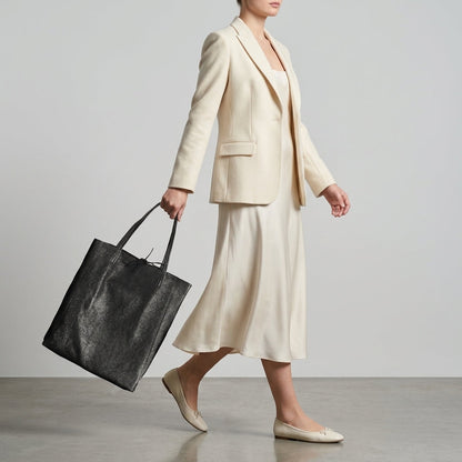 Italian Genuine Metallic Suede Tote Bag 201718
