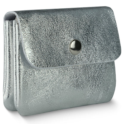 Italian Genuine Metallic Suede Wallet 000350
