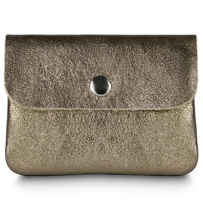 Italian Genuine Metallic Suede Wallet 000350