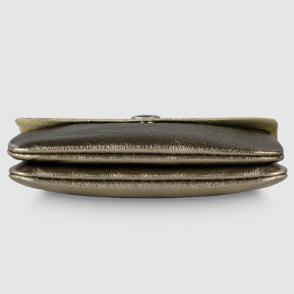 Italian Genuine Metallic Suede Wallet 000350