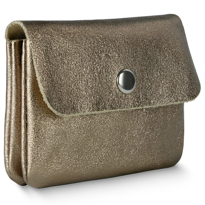 Italian Genuine Metallic Suede Wallet 000350