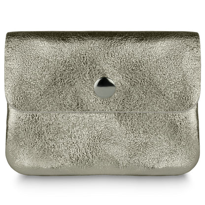 Italian Genuine Metallic Suede Wallet 000350