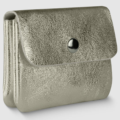 Italian Genuine Metallic Suede Wallet 000350