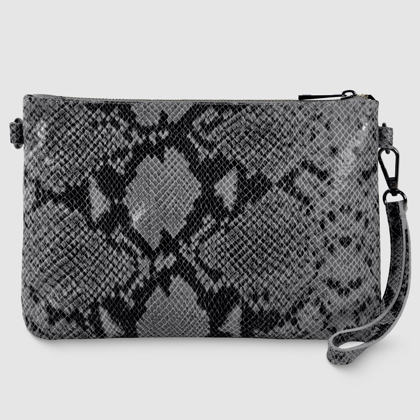 Italian Genuine Python-Print Suede Crossbody Bag 111301