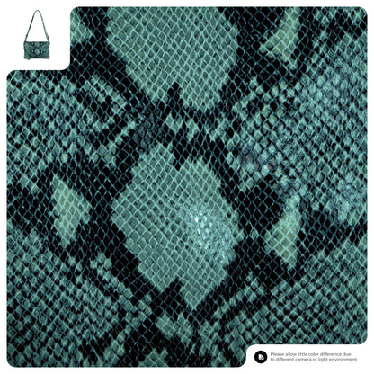 Italian Genuine Python-Print Suede Crossbody Bag 111301