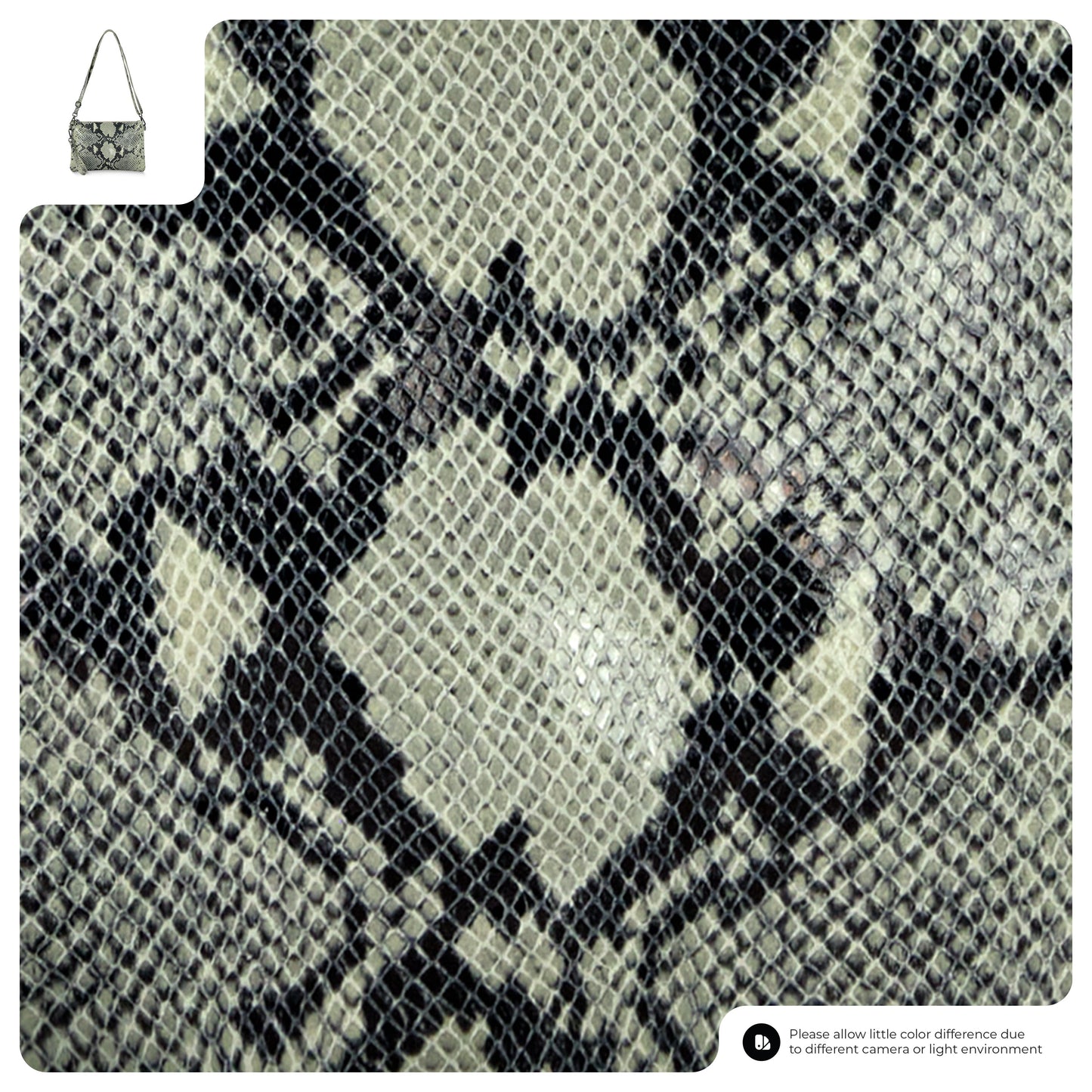 Italian Genuine Python-Print Suede Crossbody Bag 111301