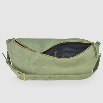 Italian Genuine Suede Crossbody Bag 211955