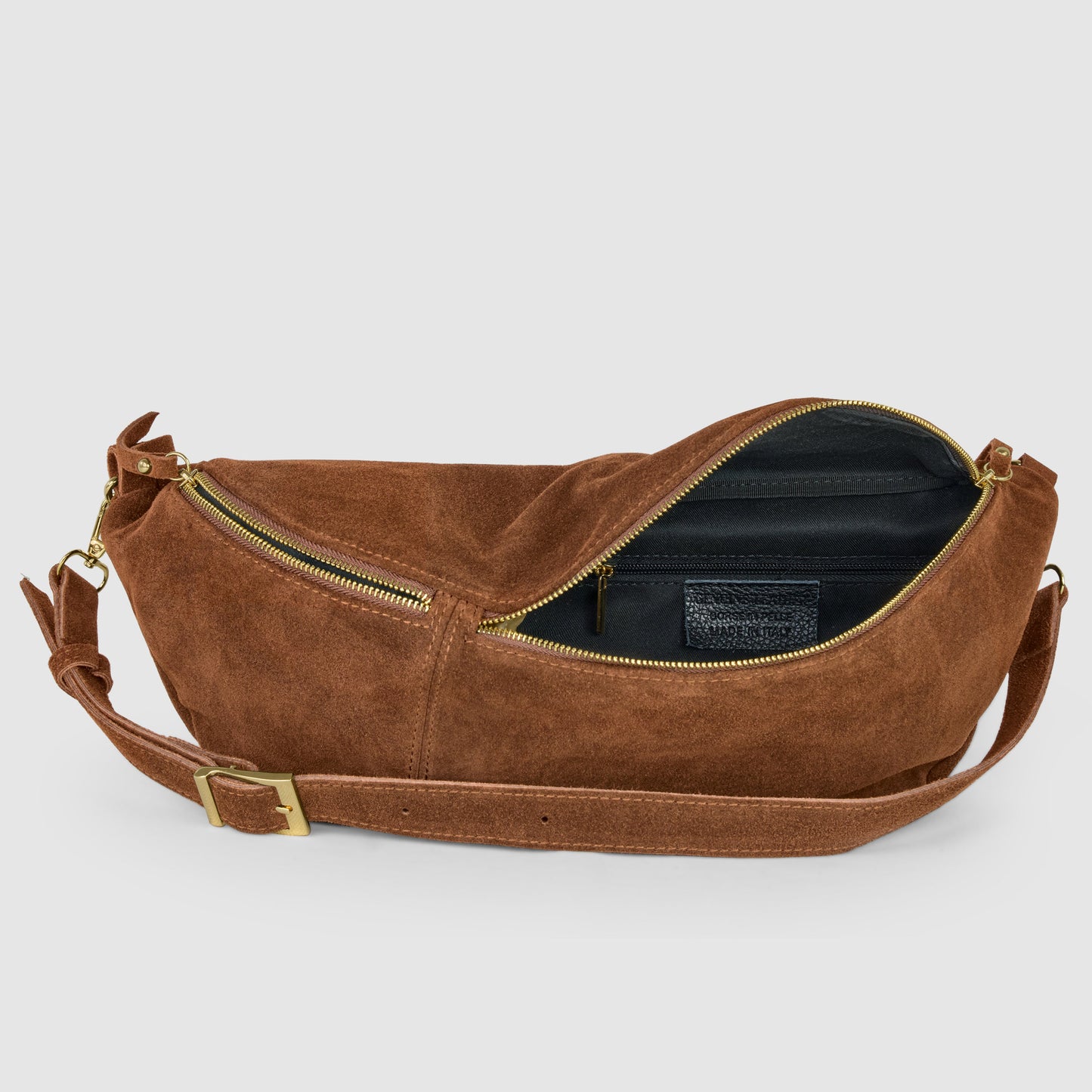 Italian Genuine Suede Crossbody Bag 211955