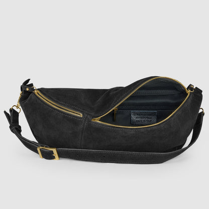 Italian Genuine Suede Crossbody Bag 211955
