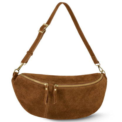 Italian Genuine Suede Crossbody Bag 211955