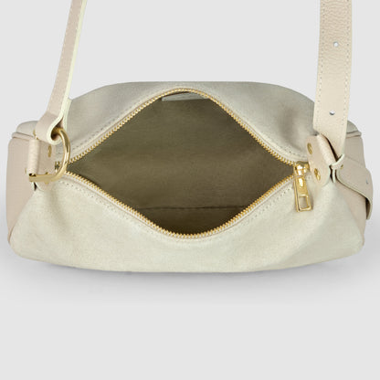 Italian Genuine Suede Crossbody Bag 242265