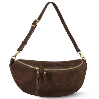 Italian Genuine Suede Crossbody Bag 211955
