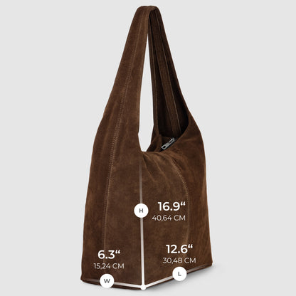 Italian Genuine Suede Hobo Bag 011943