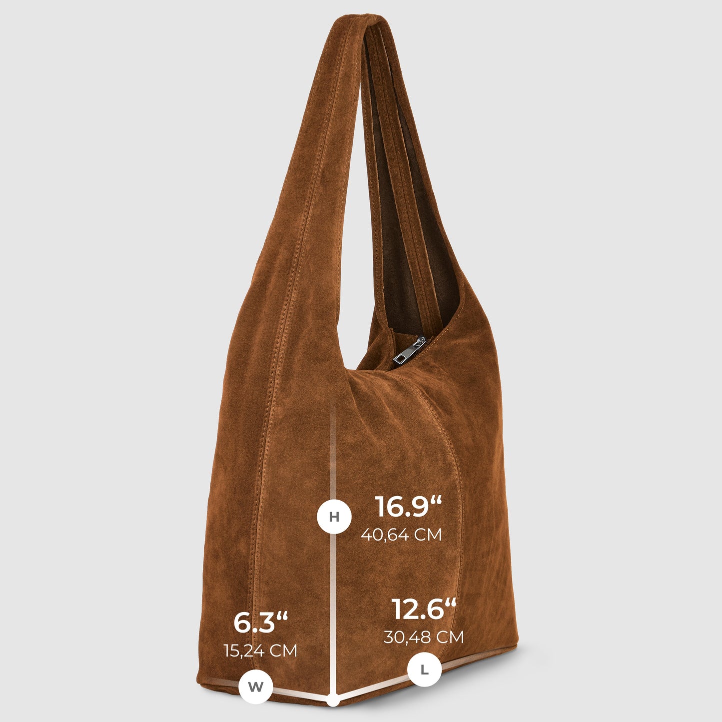 Italian Genuine Suede Hobo Bag 011943