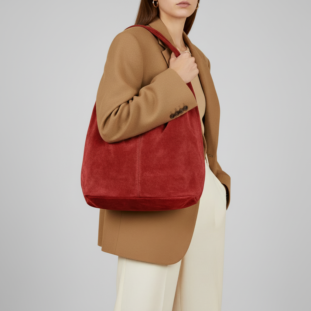 Italian Genuine Suede Hobo Bag 011943