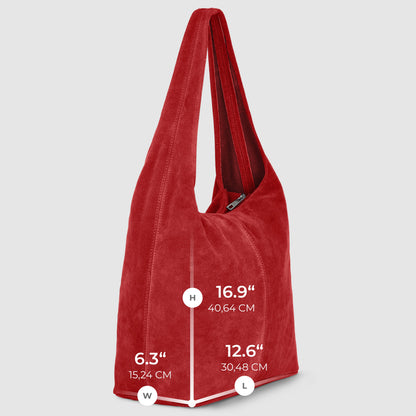 Italian Genuine Suede Hobo Bag 011943