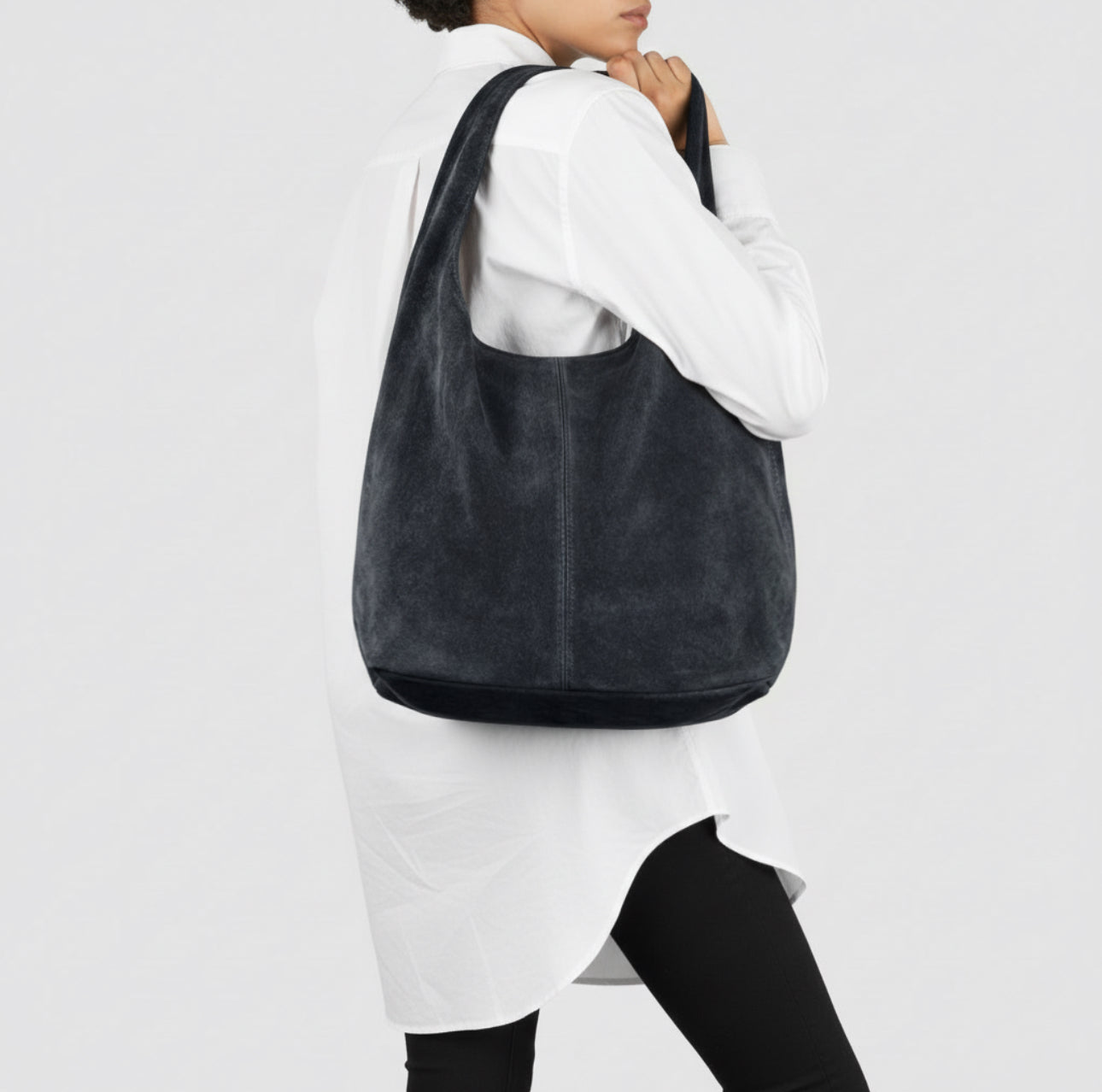 Italian Genuine Suede Hobo Bag 011943