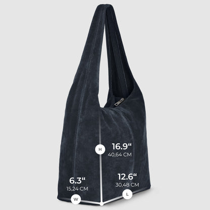 Italian Genuine Suede Hobo Bag 011943