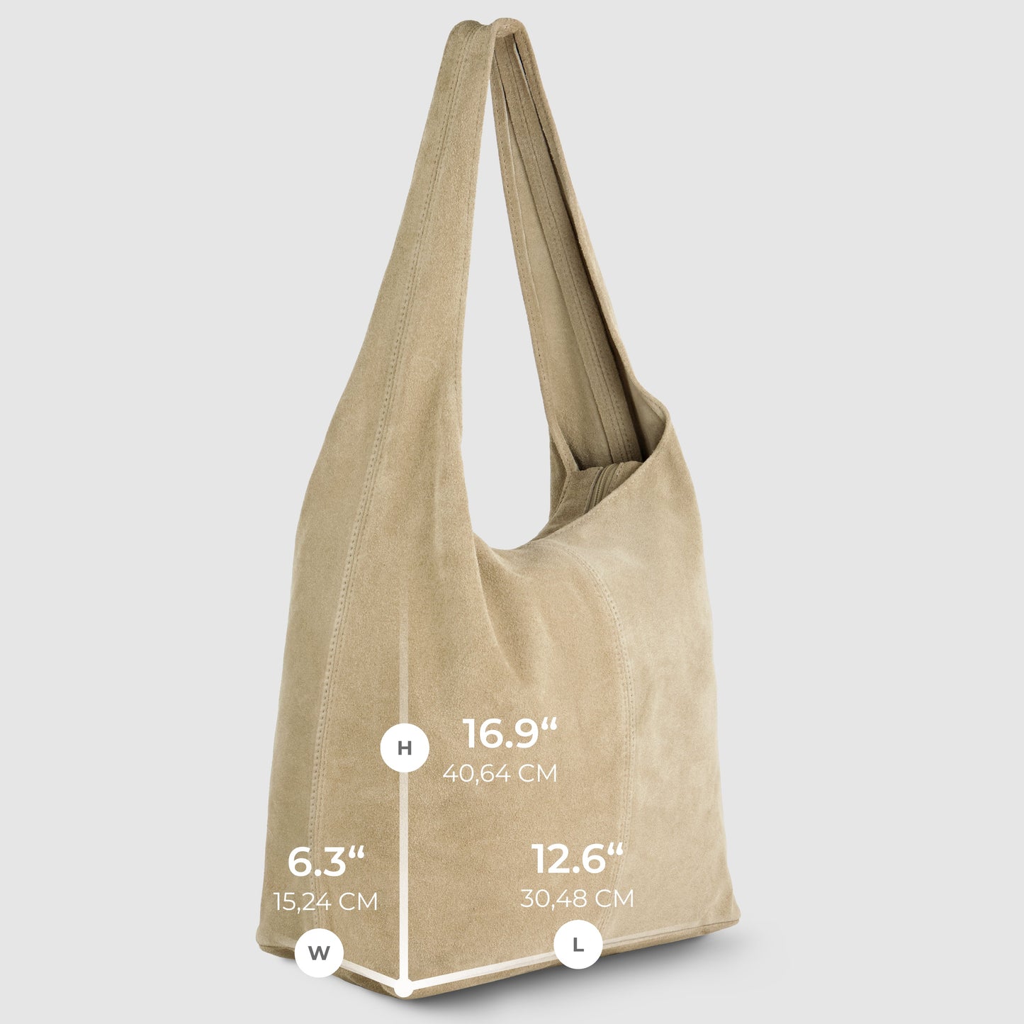 Italian Genuine Suede Hobo Bag 011943