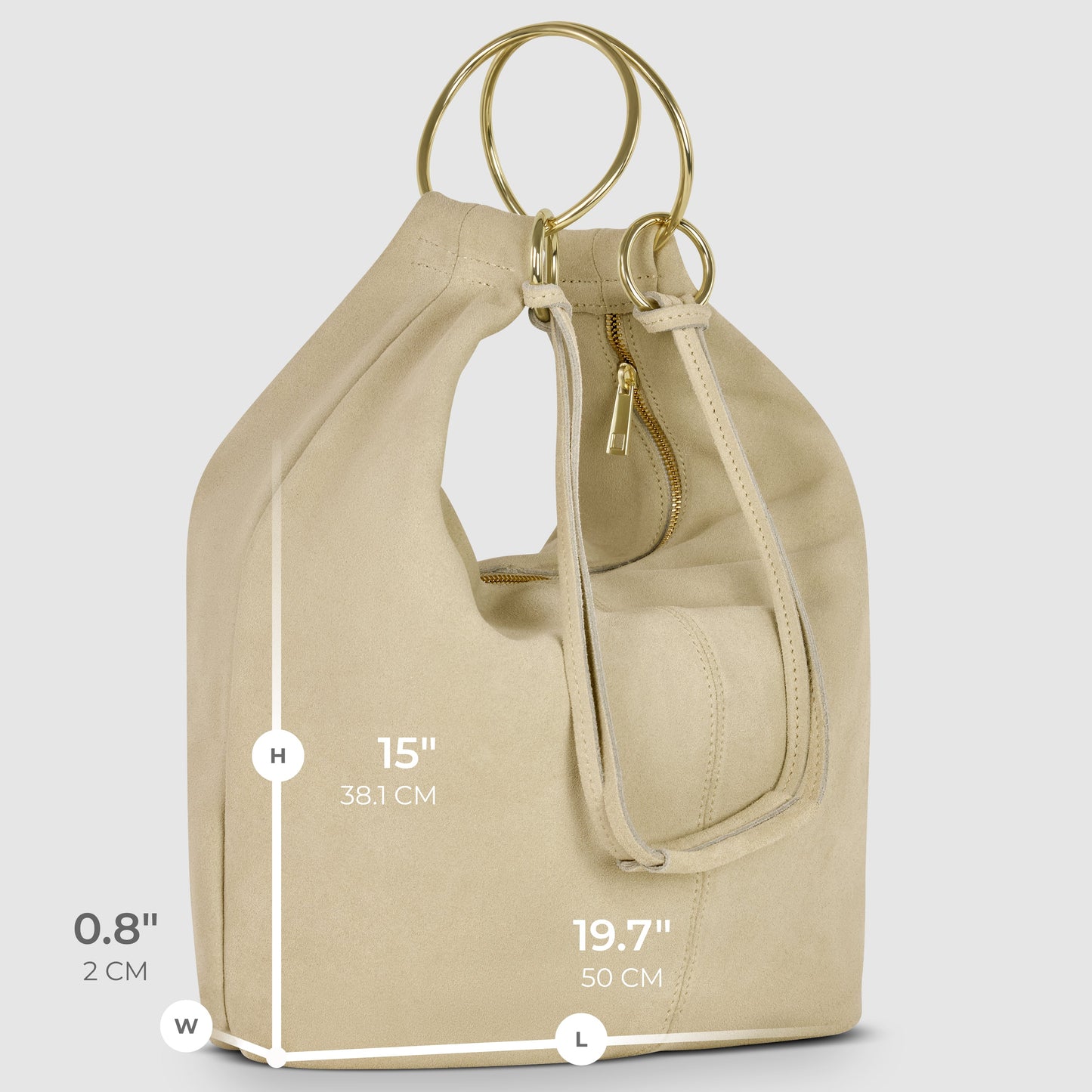 Italian Genuine Suede Hobo Bag 272510