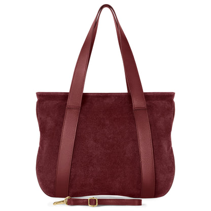 Italian Genuine Suede Tote Bag 282613