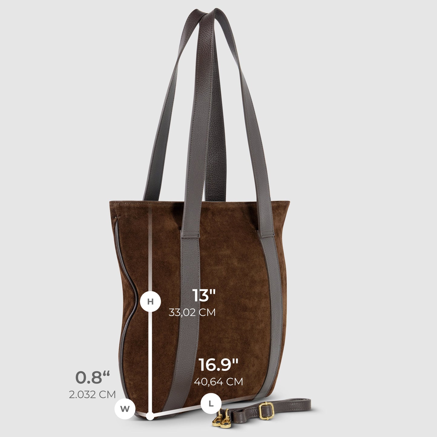 Italian Genuine Suede Tote Bag 282613