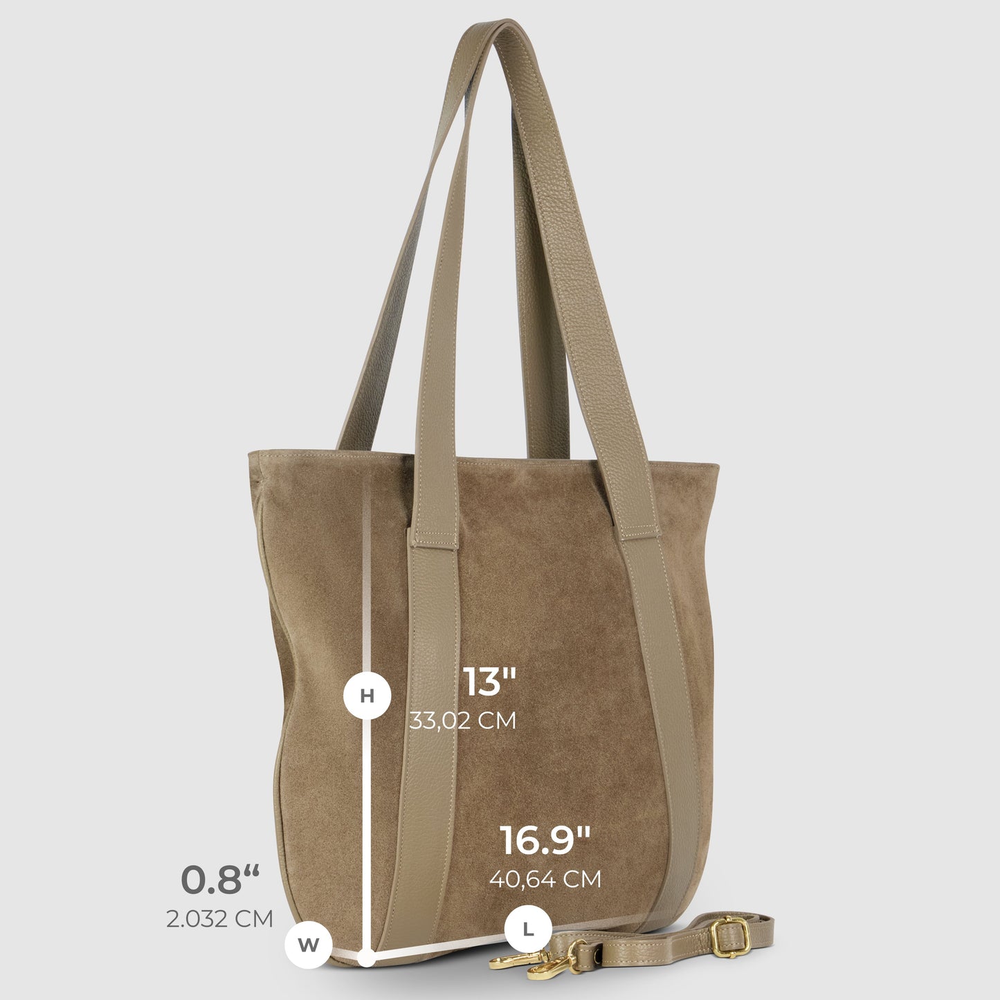 Italian Genuine Suede Tote Bag 282613
