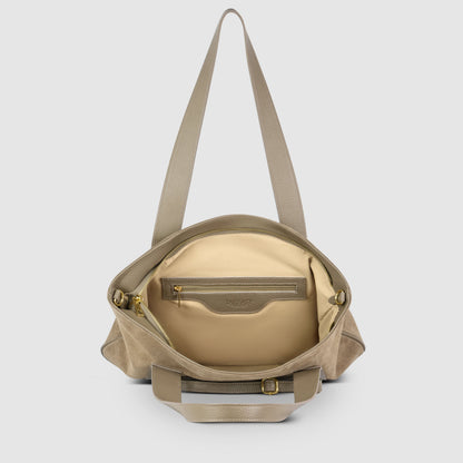 Italian Genuine Suede Tote Bag 282613