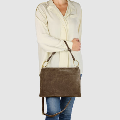Italian Genuine Suede Shoulder Bag 171551