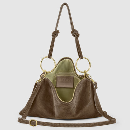 Italian Genuine Suede Shoulder Bag 171551