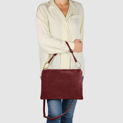 Italian Genuine Suede Shoulder Bag 171551