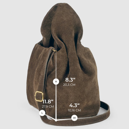 Italian Genuine Suede Shoulder Bag 312940