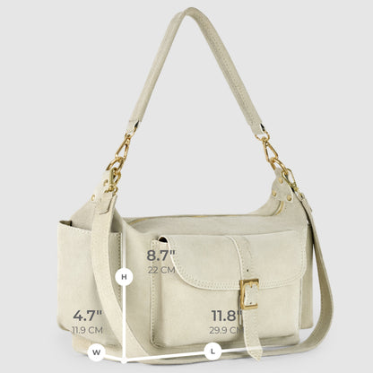 Italian Genuine Suede Shoulder Bag 323040